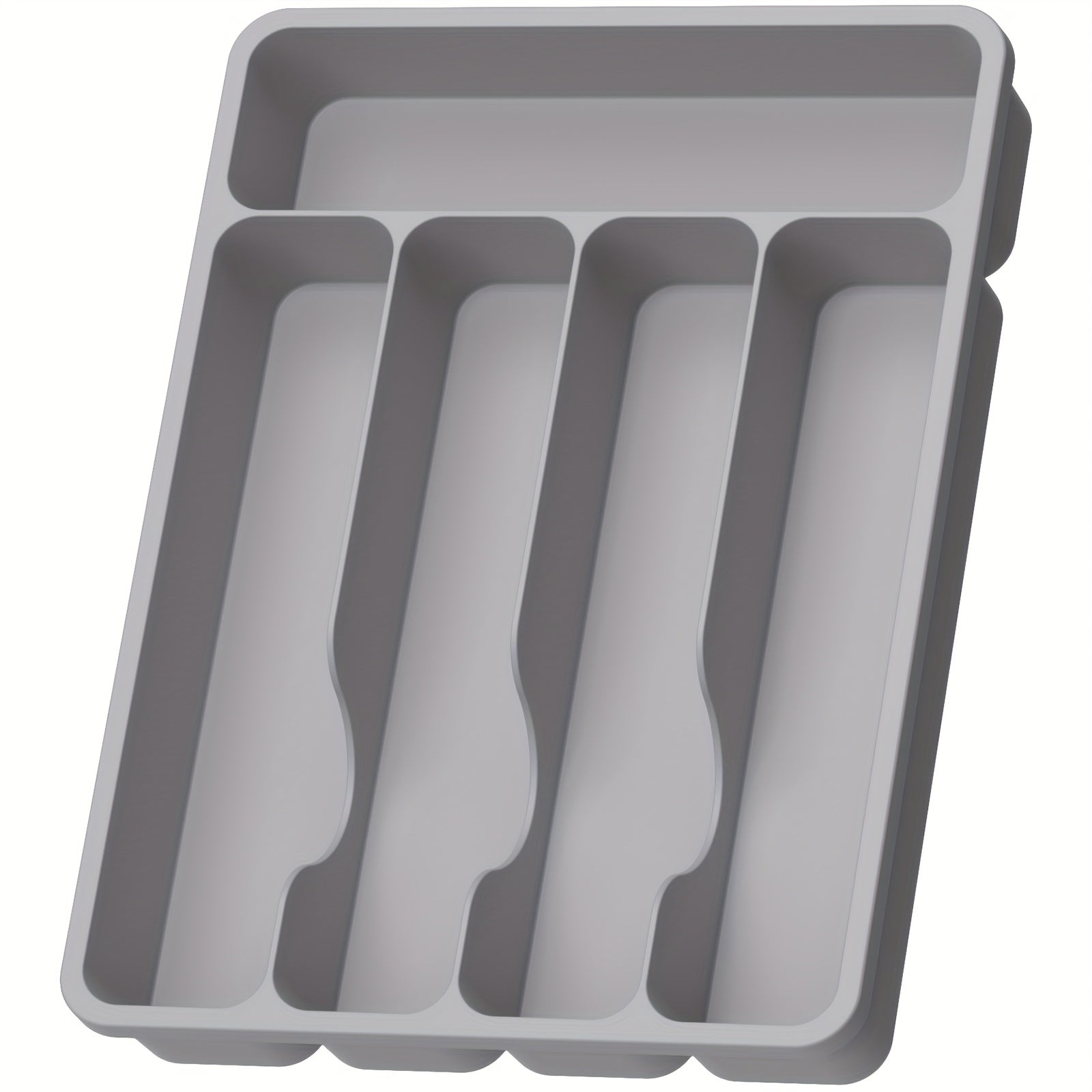 Modern Stackable Storage Drawer – smooth-access cabinet organization, 5 6 7 Compartment Silverware Drawer Organizer Tray Plastic Cutlery Storage for Kitchen Drawer, designed for American homes, daily convenience and practical gifting