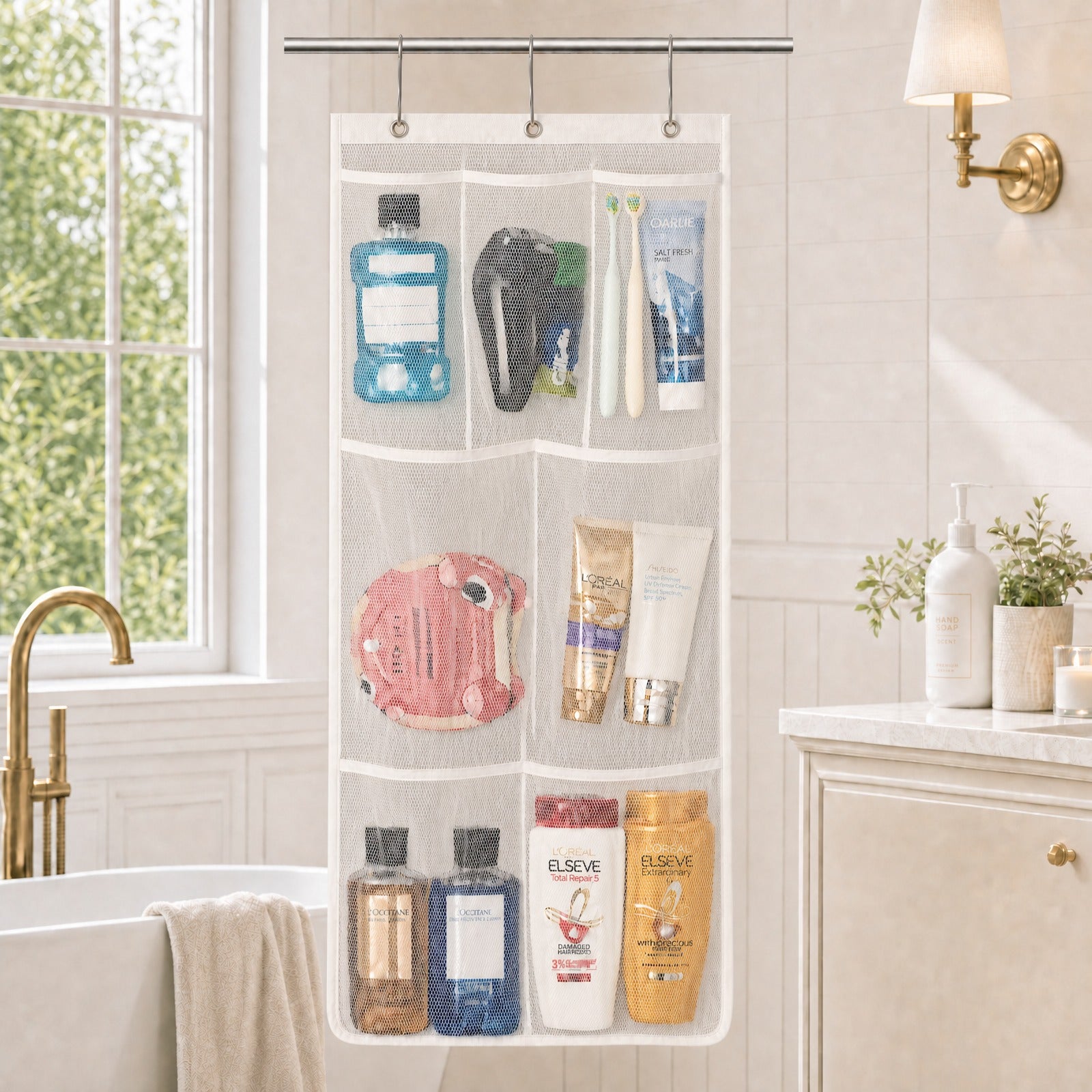Easy-Access 1/2/3/4 Pack Home Storage Organizer – space-saving everyday organization, 7 Pocket Hanging Mesh Shower Caddy Quick-Dry Portable Bathroom Organizer for Soap Shampoo Cruise, designed for American homes, daily convenience and practical gifti