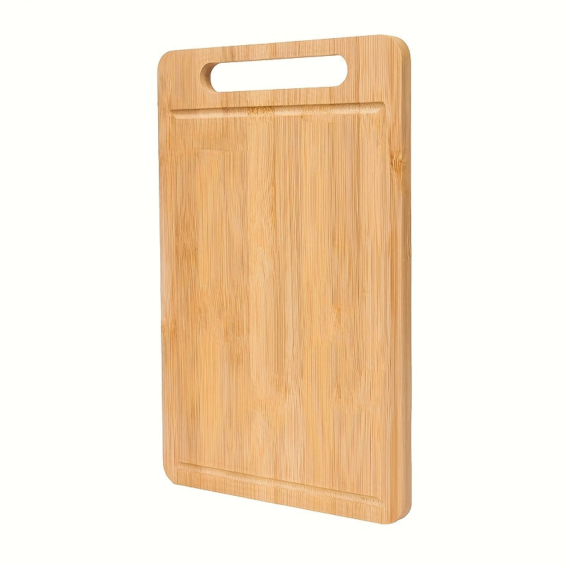 Bamboo Cutting Board - Double-sided Cutting Board, Vertical Kitchen Cutting Board, Kitchen Small Tool, 1/3pcs Set With Juice Trough, Suitable For Cutting Meat, Vegetables, Bread And Wooden Cutting Board