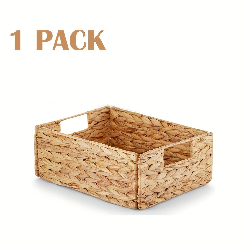 [Wicker Storage Baskets] Wicker Storage Baskets, 9" X 12" X 5", Set Of 4/2/1 With Chalkboard Labels And Handle- Natural, Woven Storage Bin Organizers For Bedroom Kitchen, Shelf Baskets