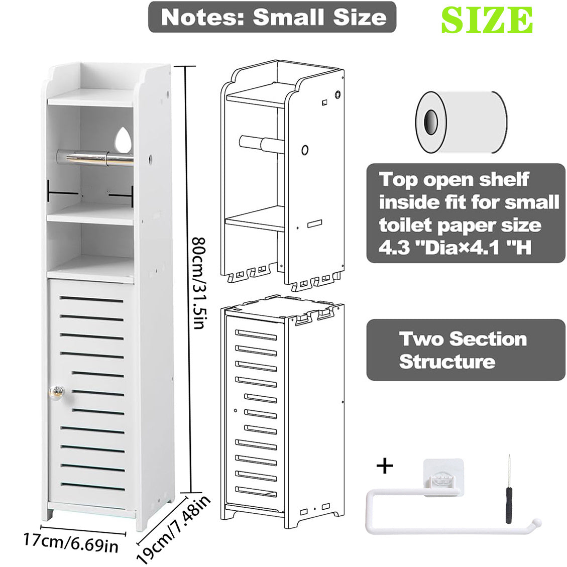 Toilet Paper Holder – Thickened and Sturdy Material with a Toilet Paper Rack and Toiletries Storage Suit