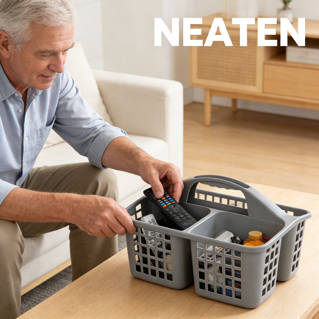 Premium Adjustable Home Storage Rack – durable multi-purpose storage, Portable Shower Caddy Basket with Handle 3 Compartments Plastic Cleaning Supplies Organizer for Bathroom, designed for American homes, daily convenience and practical gifting