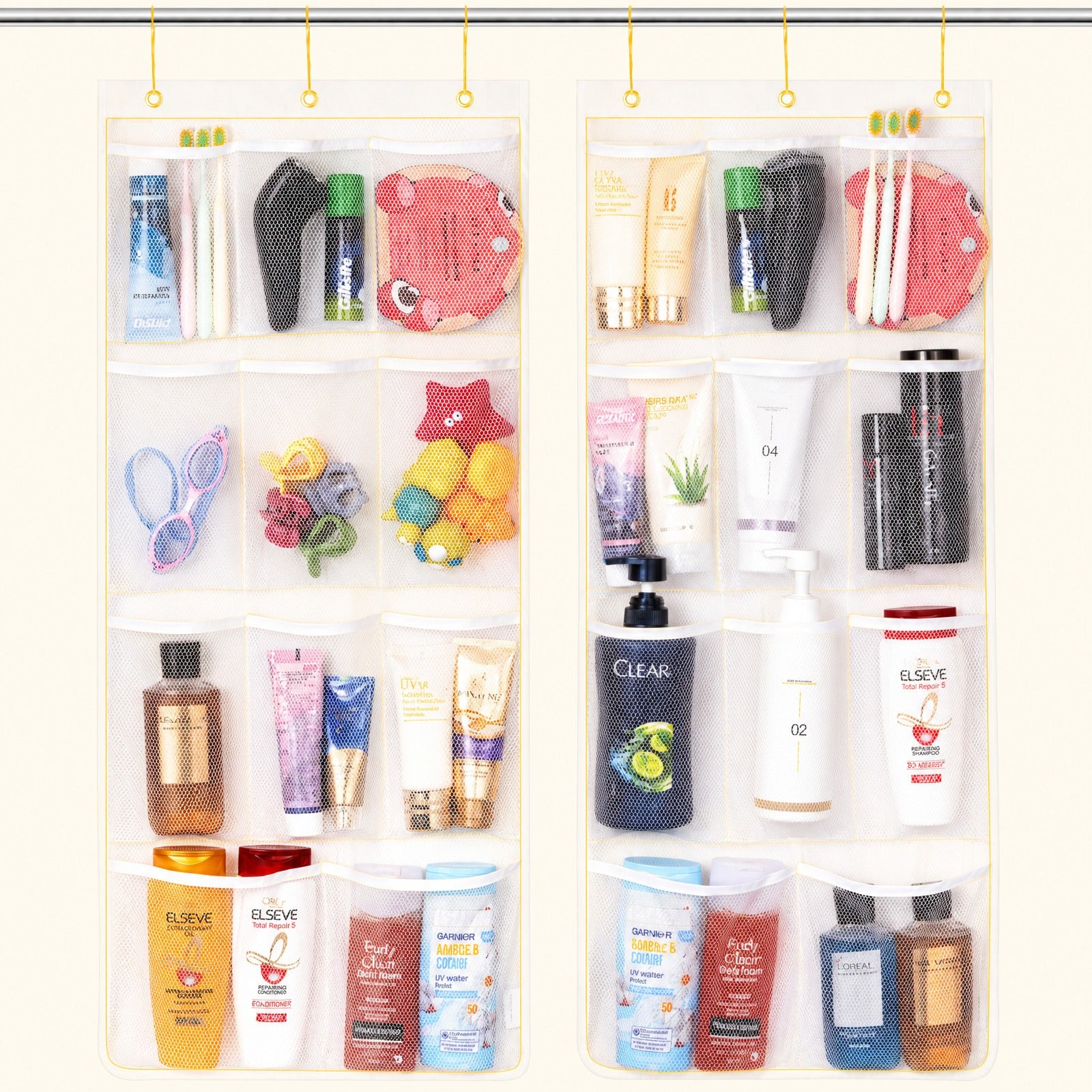 Easy-Access 1/2/3/4 Pack Home Storage Organizer – space-saving everyday organization, 7 Pocket Hanging Mesh Shower Caddy Quick-Dry Portable Bathroom Organizer for Soap Shampoo Cruise, designed for American homes, daily convenience and practical gifti