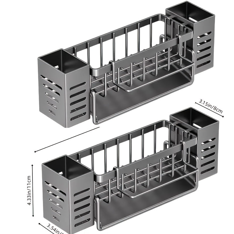 Storage Rack – Stainless Steel Drainable Soap Storage Rack Bathroom Toiletry Organizer with 1-Row