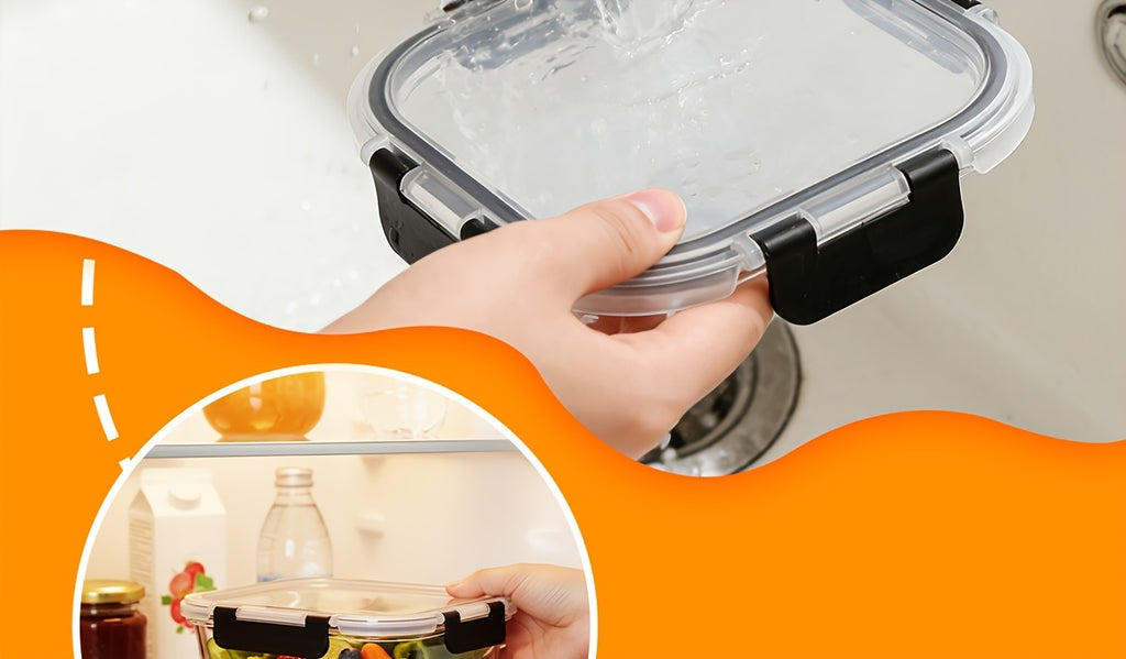 12pcs Thickened Glass Food Storage Containers with Lids Meal Prep Pantry Kitchen Storage Containers for Lunch Leak-Proof Airtight Glass Lunch Bento Boxes for Microwave Oven Freezer And Dishwasher