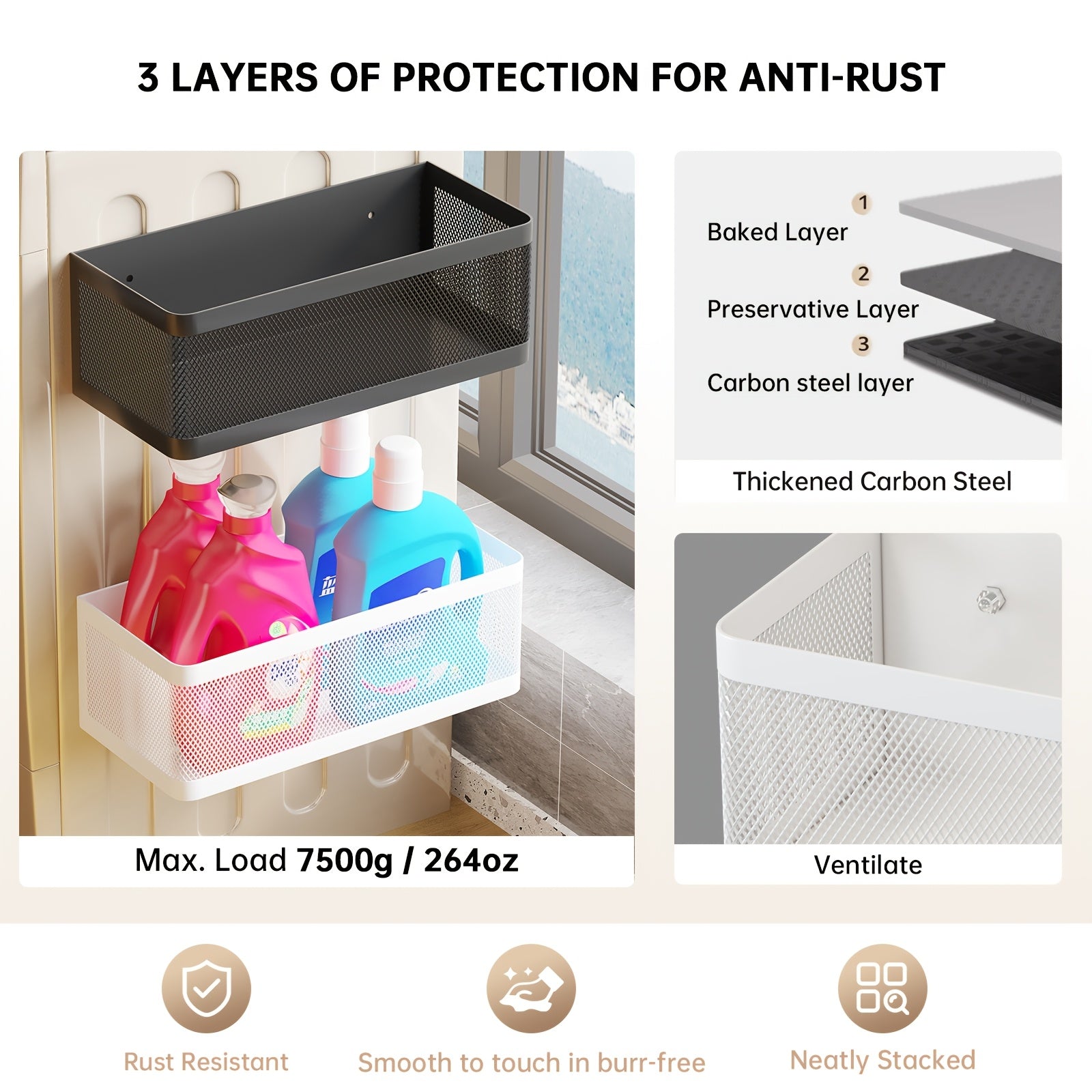 Multi-Purpose 1pc Magnetic Refrigerator Storage Rack – multi-purpose organization, durable space-saving design, designed for American kitchens, pantries, apartments, home organization, daily use and practical gifting
