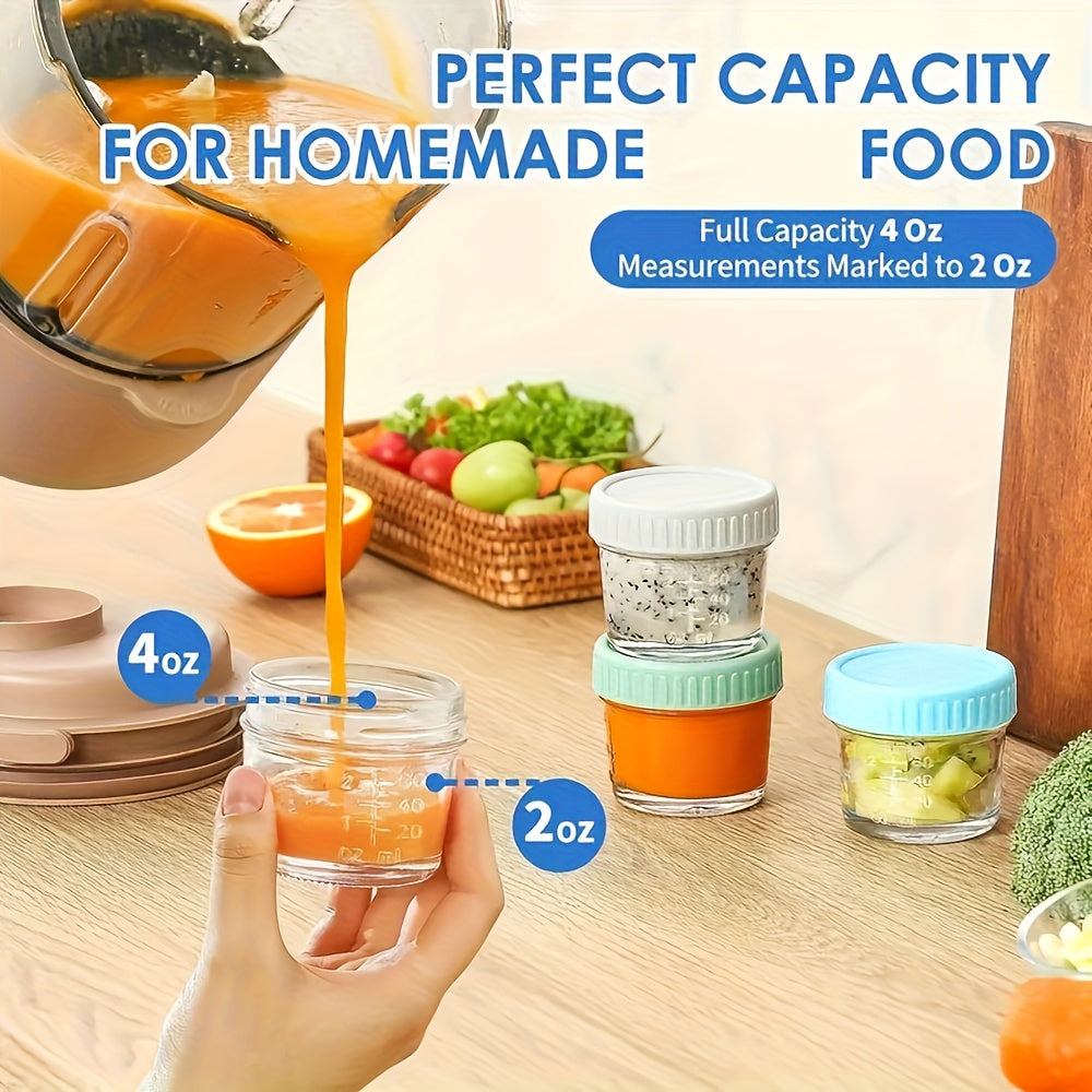 Modern 4 Oz Glass Spice Jar Set – clear reusable pantry storage, Modern 4 Oz Glass Spice Jar Set clear reusable pantry storage of, designed for American homes and practical gifting