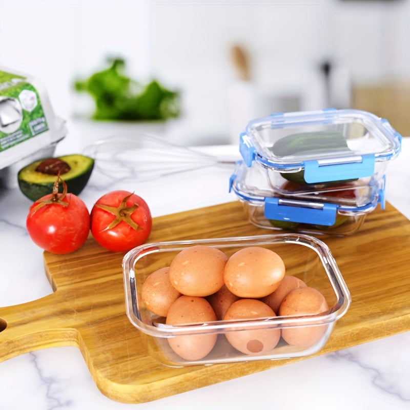 Modern 20pcs Refrigerator Storage Organizer – easy-access fridge organization, Stackable 20pcs Glass Food Container 10 Lids 10 Containers - Multi-purpose Meal Prep And, designed for American homes, daily convenience and practical gifting
