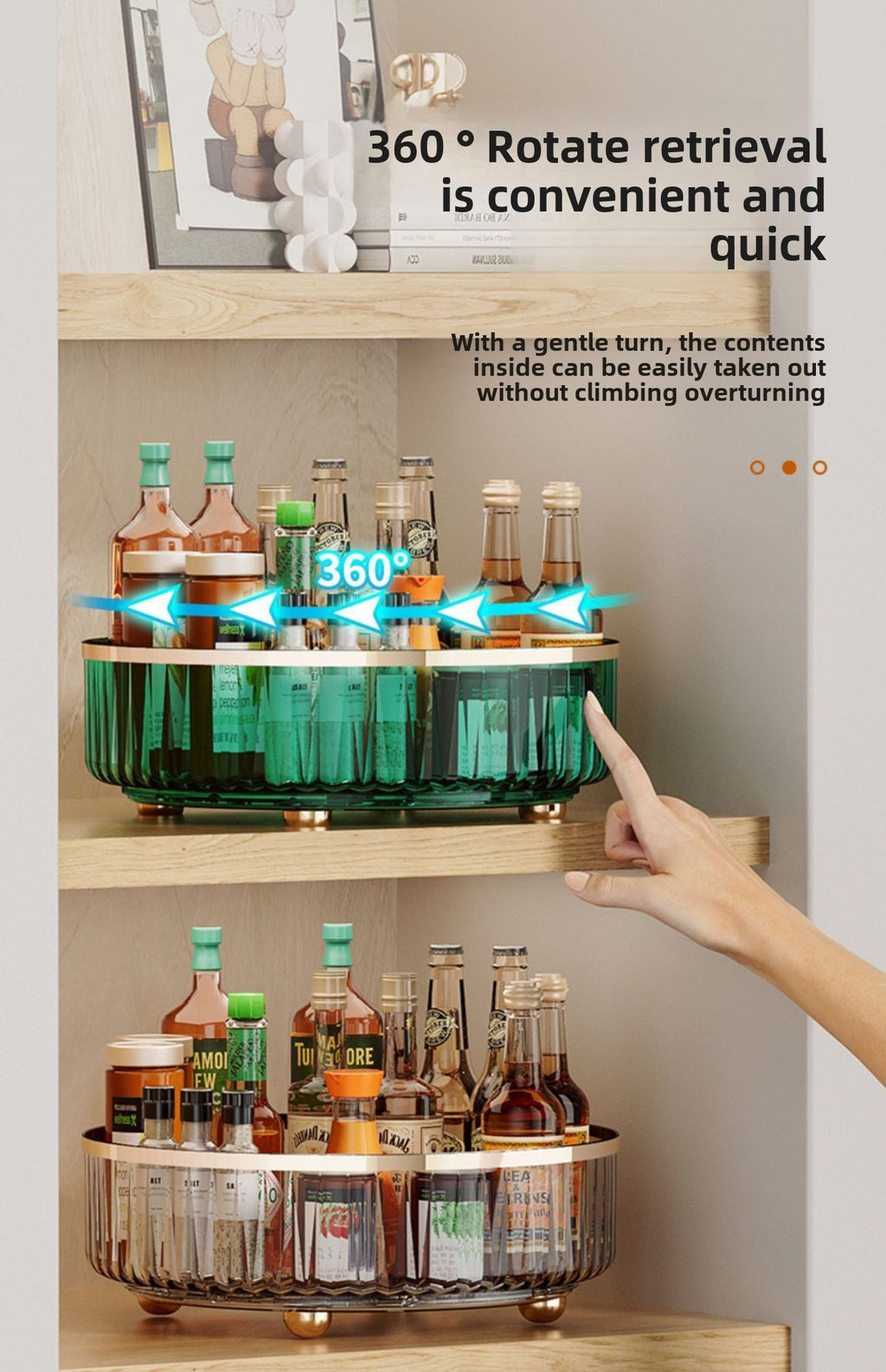 Kitchen Essential – 360-Degree Rotating Spice Rack for Kitchen Storage of Special Seasonings for Modern US Homes, easy meal prep and organization, Versatile Everyday Use and Thoughtful House
