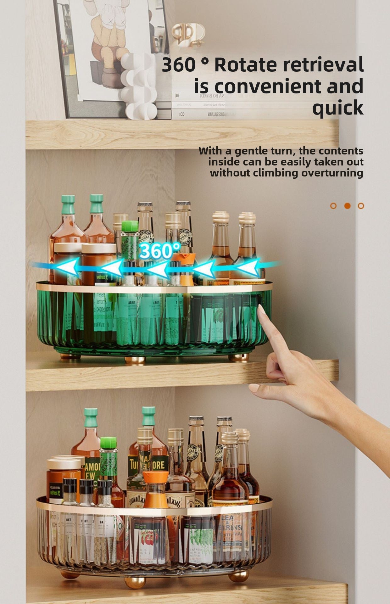 Kitchen Essential – 360-Degree Rotating Spice Rack for Kitchen Storage of Special Seasonings for Modern US Homes, easy meal prep and organization, Versatile Everyday Use and Thoughtful House