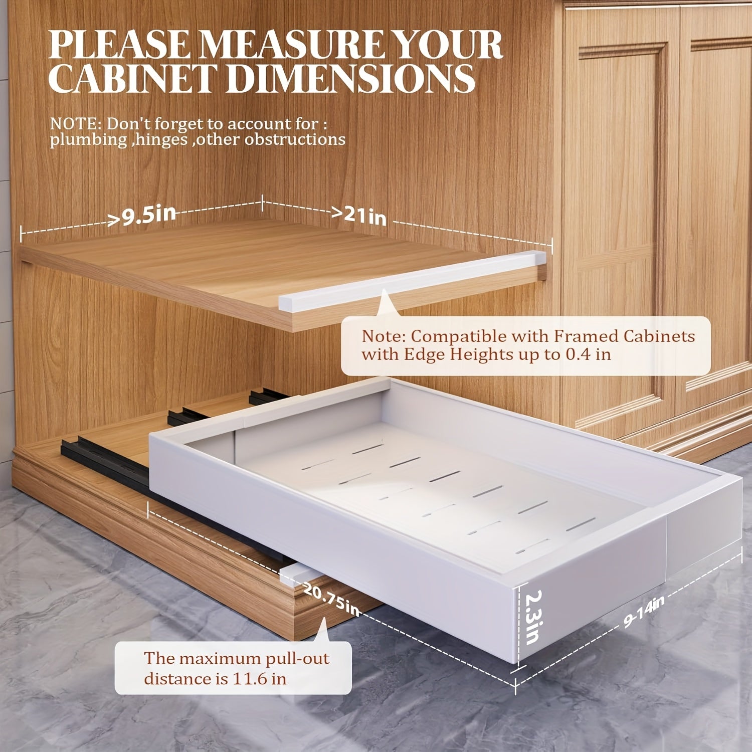 Home Organizer – Pull Out Storage 1pc 2pcs Expandable Pull-Out Cabinet Organizer Suitable