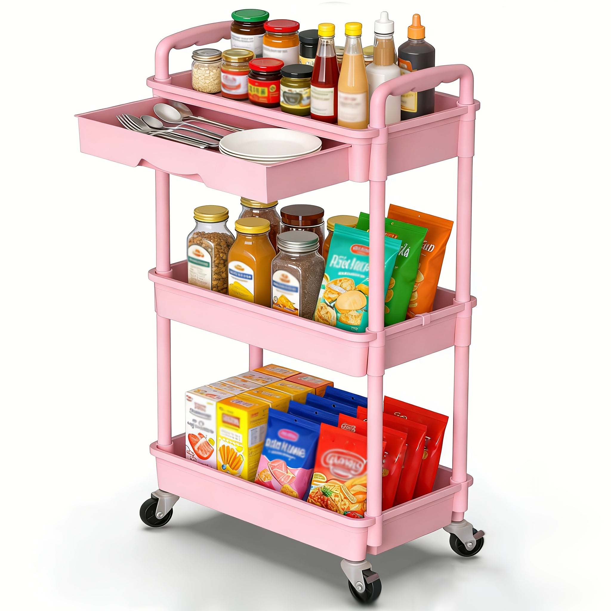 Home Organizer – Easy-Access 3/4 Tier Refrigerator Bottle Organizer – easy-access beverage storage,