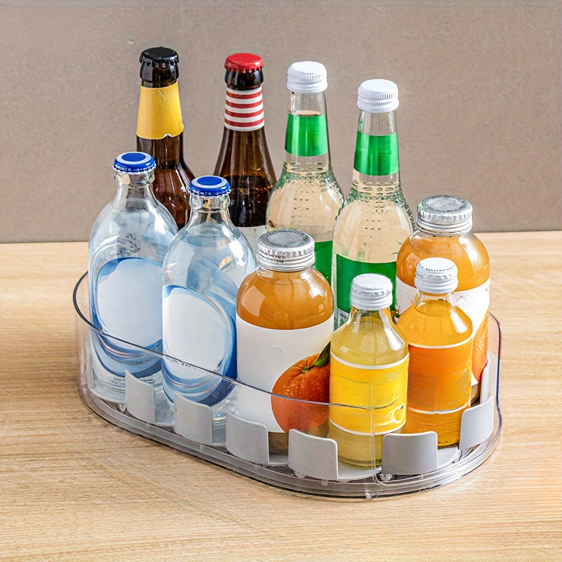 Easy-Access Adjustable Home Storage Rack – durable multi-purpose storage, 360 Degree Rotating Detachable Storage Tray - Transparent Plastic Organizer Rack for Kitchen Cabinets, designed for American homes, daily convenience and practical gifting