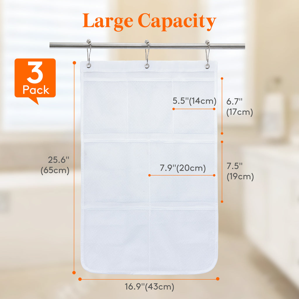 Easy-Access 1/2/3/4 Pack Home Storage Organizer – space-saving everyday organization, 7 Pocket Hanging Mesh Shower Caddy Quick-Dry Portable Bathroom Organizer for Soap Shampoo Cruise, designed for American homes, daily convenience and practical gifti