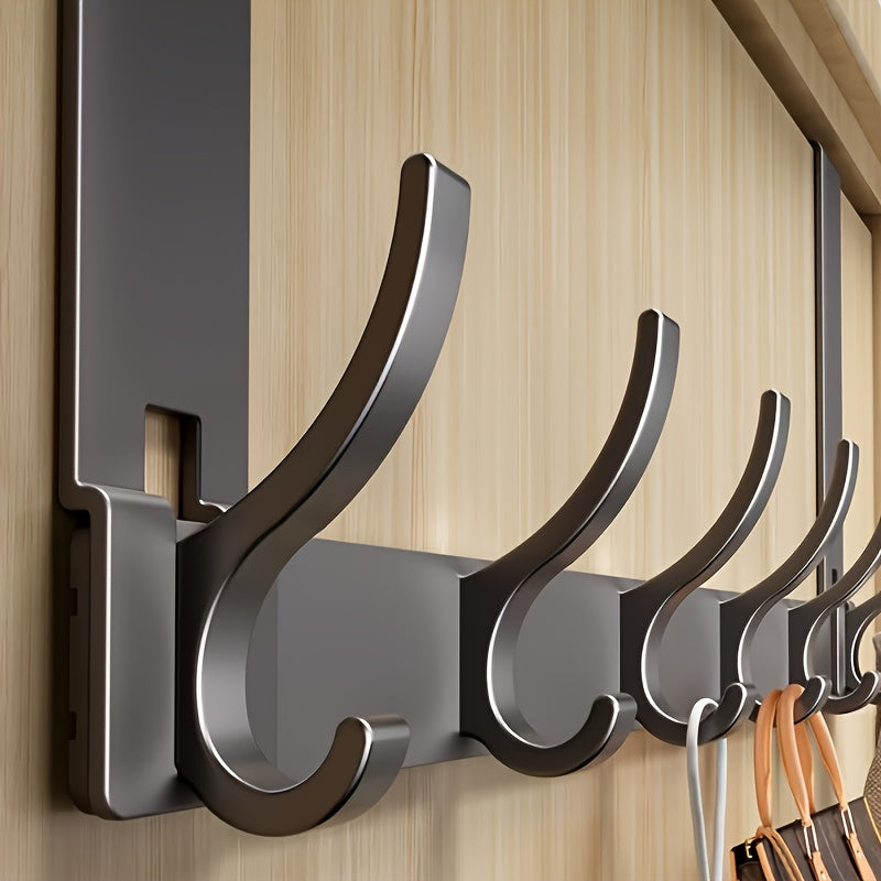 Multifunctional No-Drill Bathroom Over-the-Door Hook - Luxury Iron Alloy Towel Rack, Shower Storage And Organization Tool