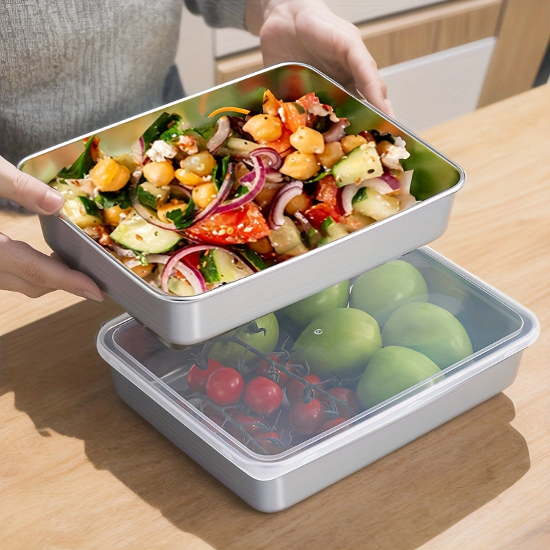 Easy-Access Kitchen Baking Dish Set – oven-ready cooking and serving, Buy Three Get Two Free-a Total of Five Stainless Steel Food Storage Containers Durable, designed for American homes, daily convenience and practical gifting