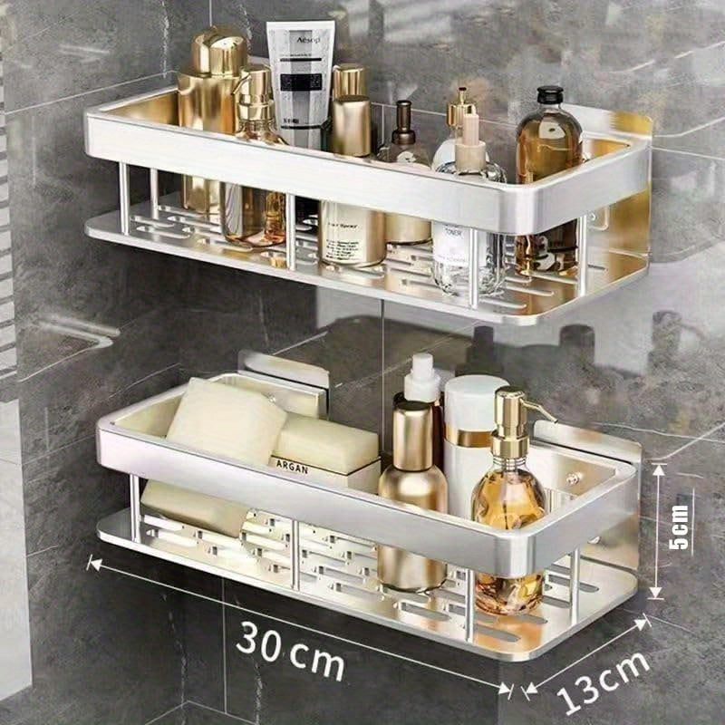 Kitchen Essential – Multi-Piece Camping RV Special Drilling-Free Storage Rack Bathroom Wall-Mounted Toilet Storage Rack Car Kitchen And Bathroom Dual-Purpose Shelf Cosmetic Shampoo Space-Sav