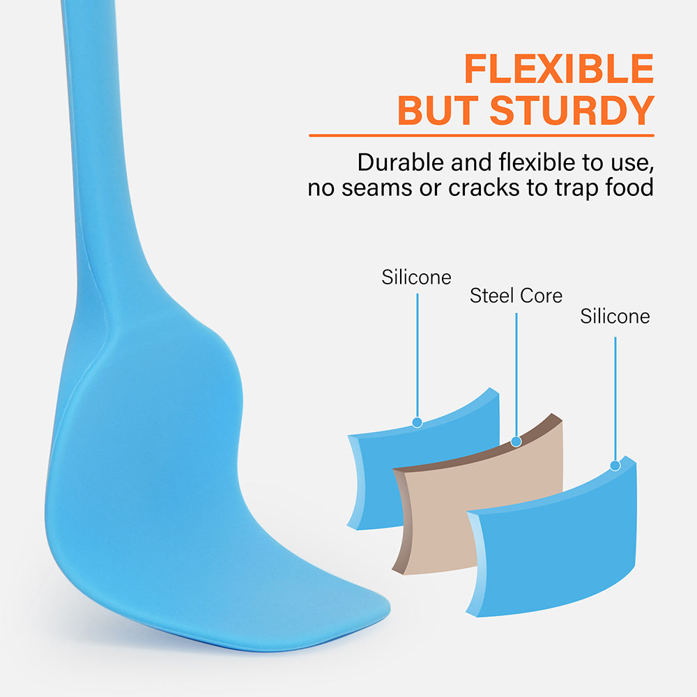 Kitchen Essential – 12 Pack Silicone Spatulas, 8 inch Small Spoon Spatula Heat Resistant Seamless One Piece Design Non-Stick Spatulas Flexible Scrapers Baking Mixing Tool for Cookware, Cooki