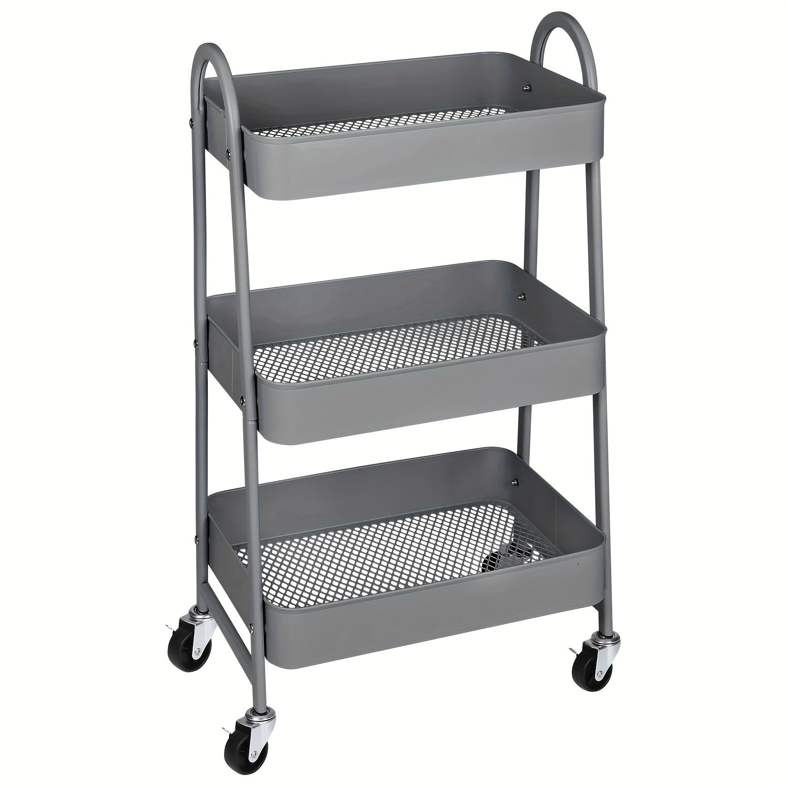Smart 3 Tier Adjustable Home Storage Rack – durable multi-purpose storage, 3 Tier Rolling Storage Cart Metal Trolley Utility Cart With Wheels Hooks Easy Assembly, designed for American homes, daily convenience and practical gifting