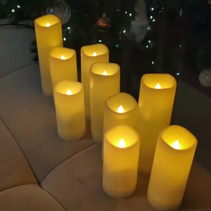 Heavy-Duty Decorative Home Lighting – warm functional room lighting, 8-mode Remote Control High-grade Grey Candle Battery Powered batteries Not Included Bedroom Decoration And, designed for American homes, daily convenience and practical gifting
