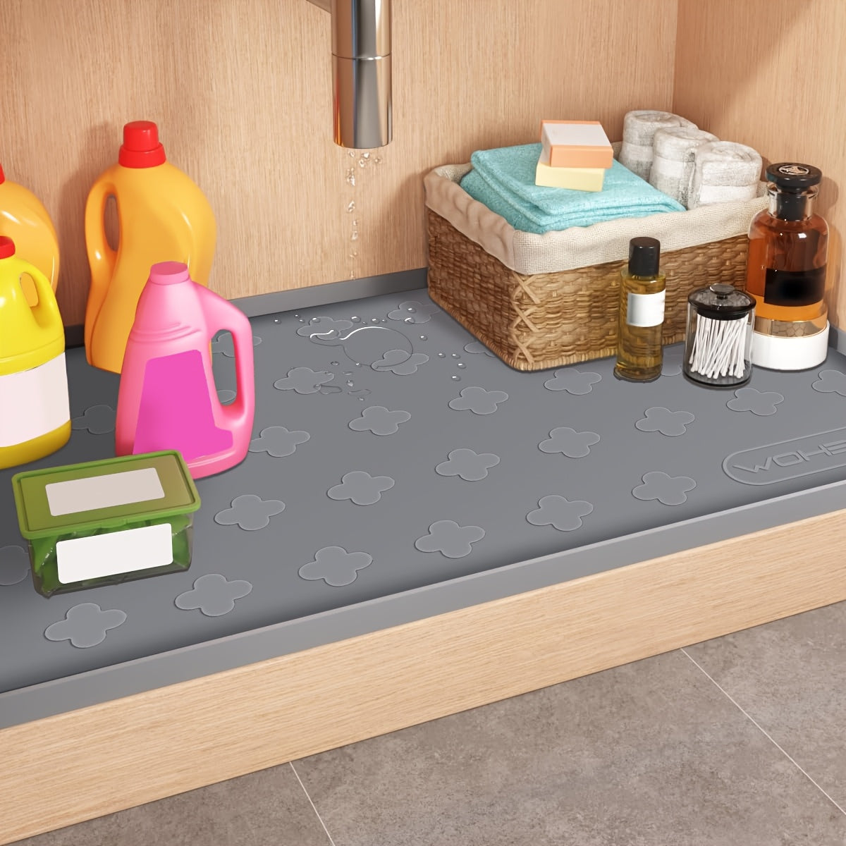 Heavy-Duty Adjustable Home Storage Rack – durable multi-purpose storage, Waterproof Under Sink Mat Measuring 34 X 22 Or 17 X 12 6 Designed, designed for American homes, daily convenience and practical gifting