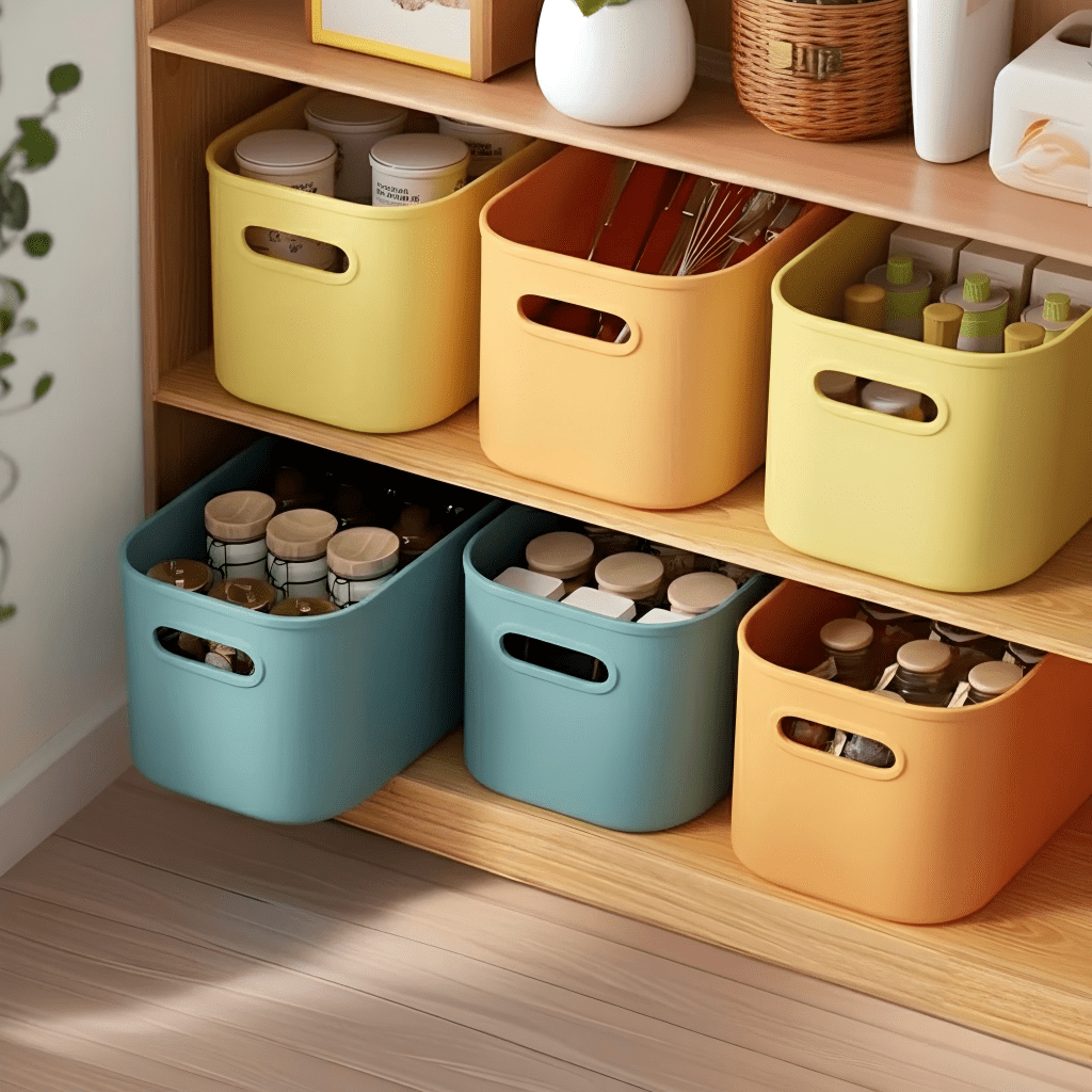 Easy-Access Pull-Out Cabinet Drawer Organizer – smooth-access storage, space-saving cabinet organization, designed for American kitchens, pantries, apartments, home organization, daily use and practical gifting