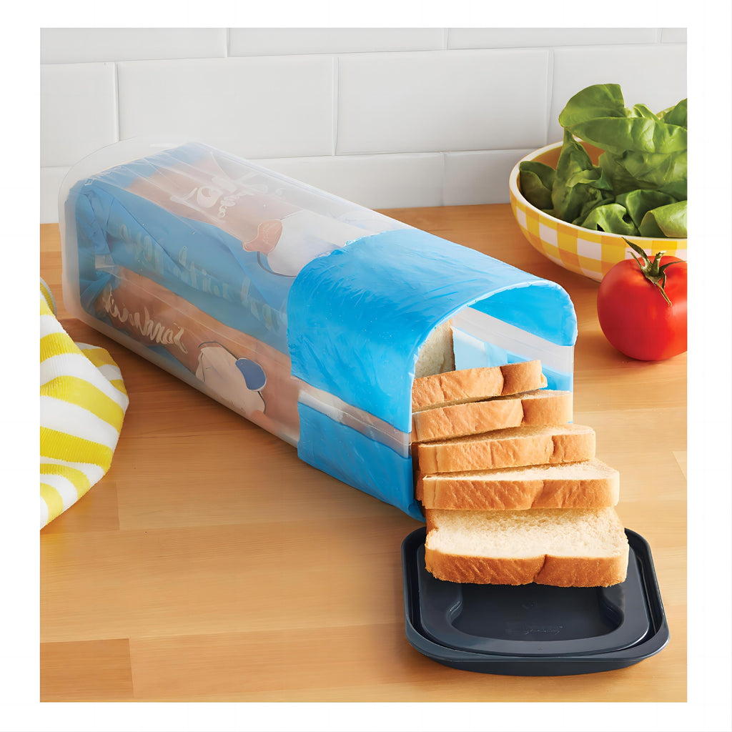1pc Leak-proof and Reusable Plastic Storage Container | Multifunctional Transparent Sealing Box for Bread, Toast, Fruits, and Vegetables | Flip Top Closure, Rectangle Shape, Kitchen Storage and Additions