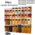 Compact 12/14/20/48/84pcs Airtight Food Storage Containers – leak-resistant reusable meal prep, 12 14 20 48 84pcs Food Storage Container Set Fresh-Keeping Boxes Easy-to-Secure Lids -, designed for American homes, daily convenience and practical gifti
