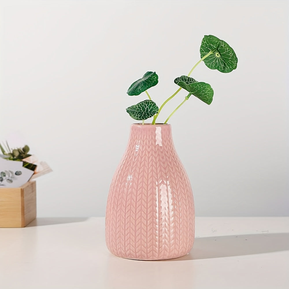 Small Ceramic Matte Vases for Home Decor, Modern And Minimalist Decorative