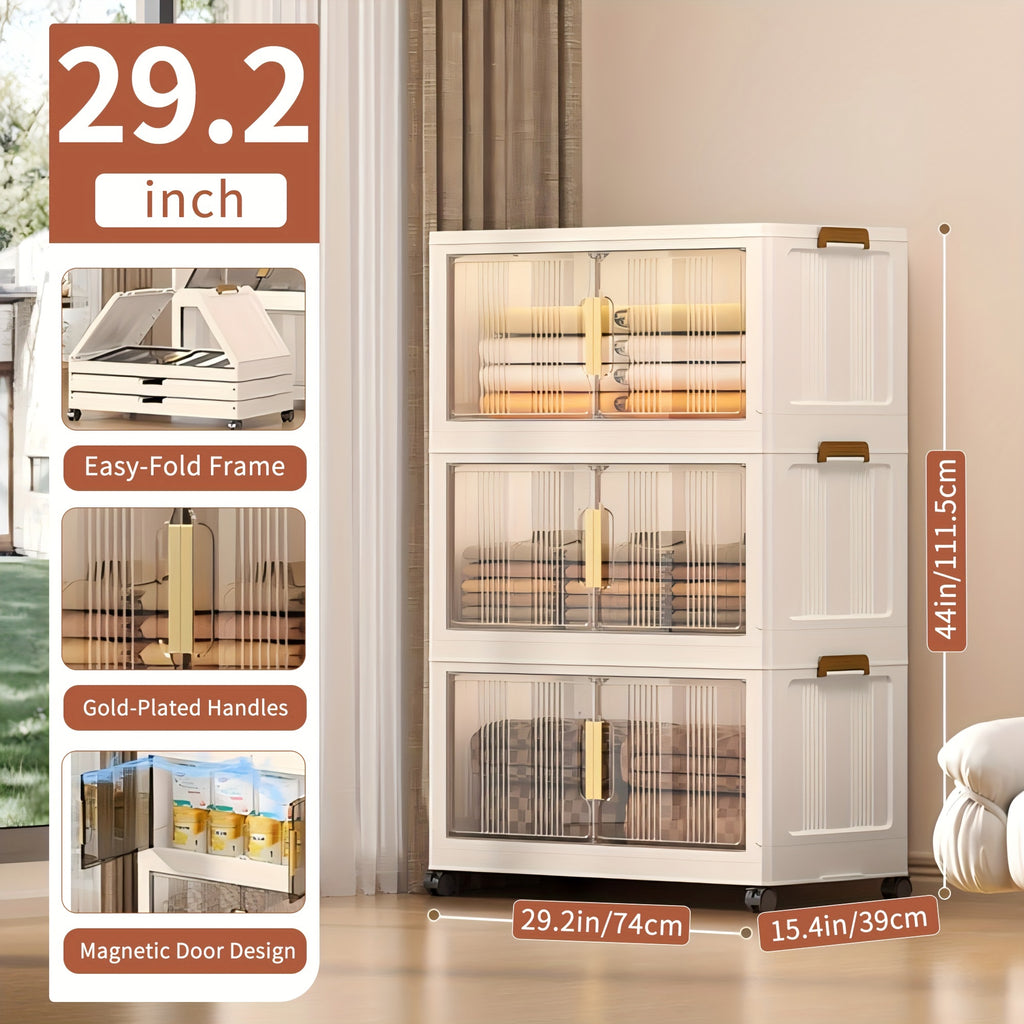 Versatile 3/4/5 Tier Stackable Home Storage Bins – portable space-saving storage, 29 2 Wide Extra Large Storage Cabinet - 3 4 5 Tier Plastic Storage, designed for American homes, daily convenience and practical gifting