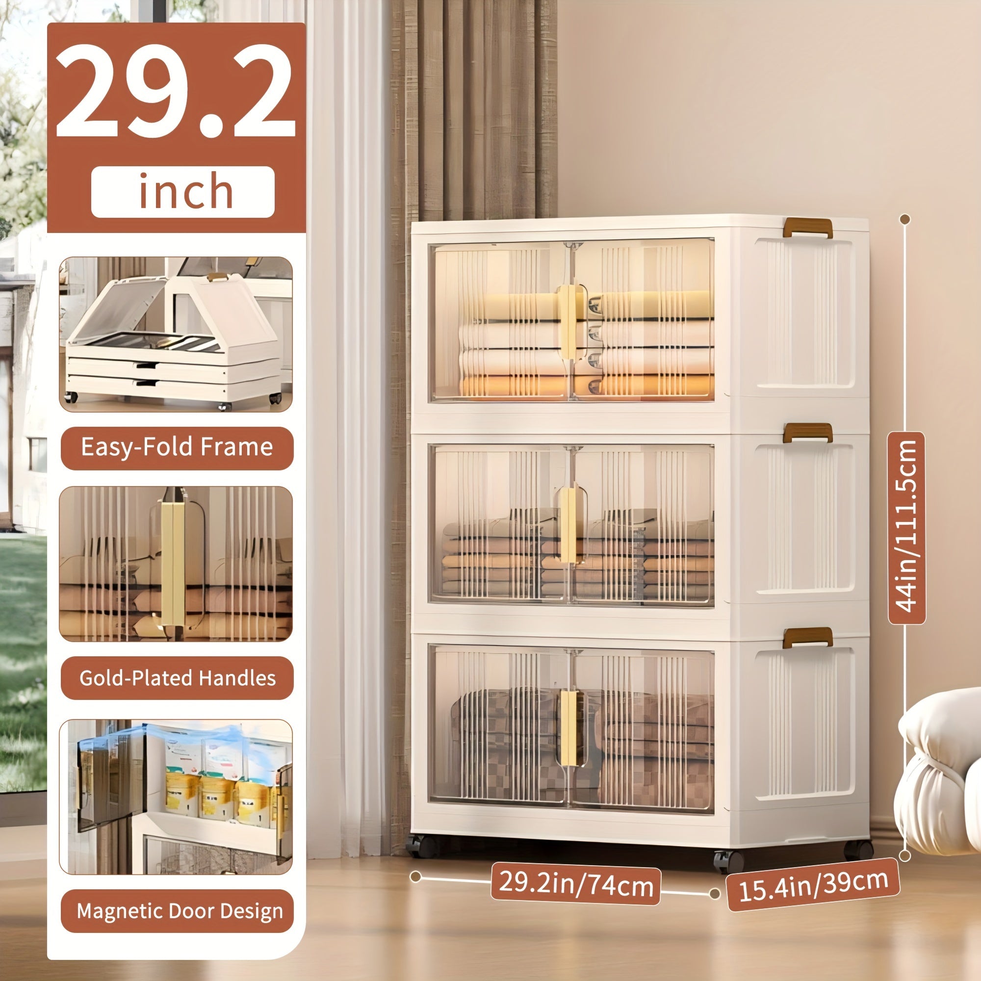 Versatile 3/4/5 Tier Stackable Home Storage Bins – portable space-saving storage, 29 2 Wide Extra Large Storage Cabinet - 3 4 5 Tier Plastic Storage, designed for American homes, daily convenience and practical gifting