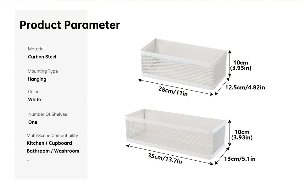Versatile Adjustable Home Storage Rack – durable multi-purpose storage, High-Quality White Magnetic Washing Machine Metal Storage Basket Large Or Extra-Large Size Magnetic Laundry, designed for American homes, daily convenience and practical gifting