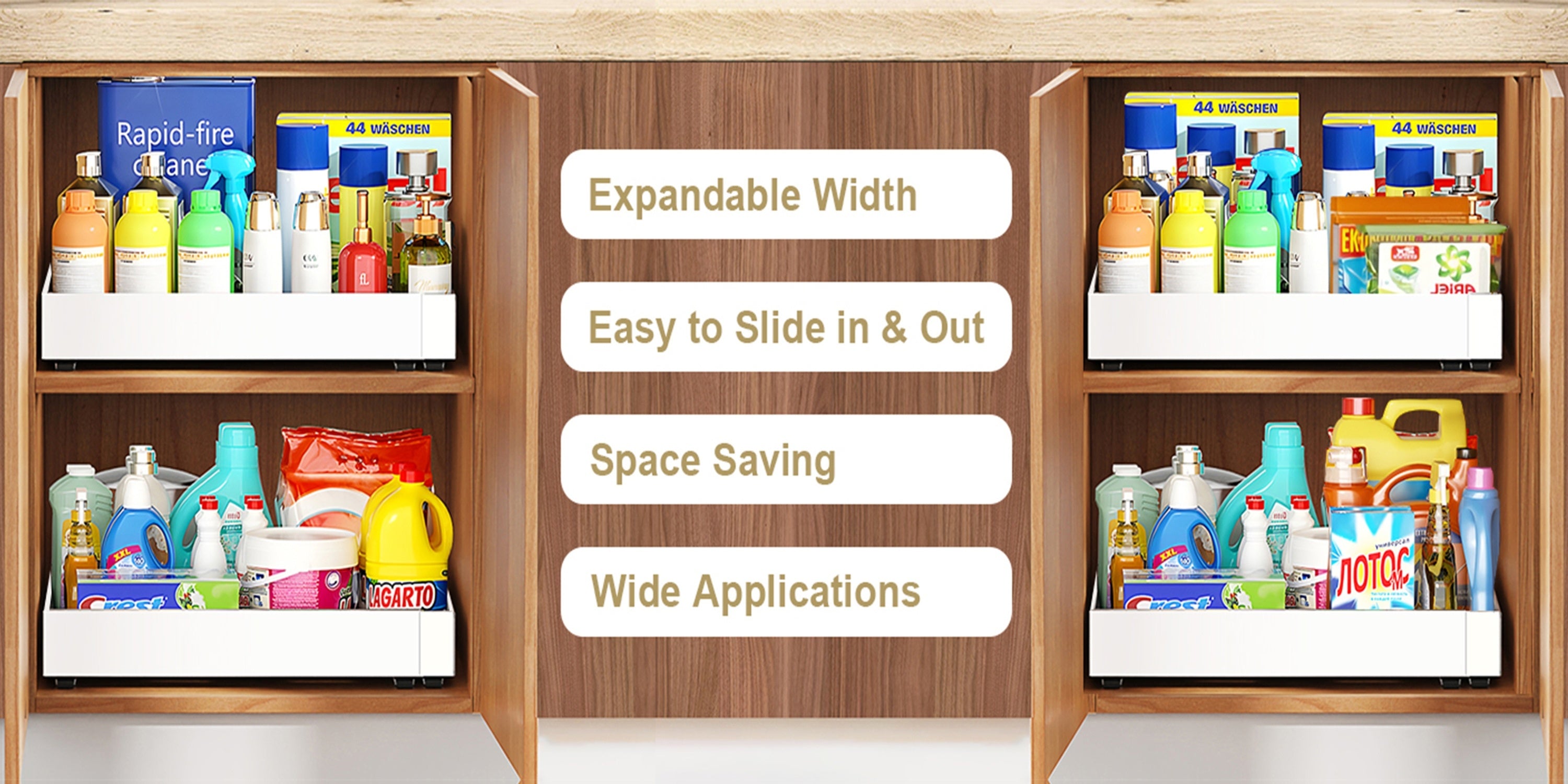 Smart Pull-Out Cabinet Organizer – smooth-access cabinet organization, Multi-Purpose Retractable Drawer Cabinet Under Sink And Cabinet 17 1 to 26 77 Wide, designed for American homes, daily convenience and practical gifting