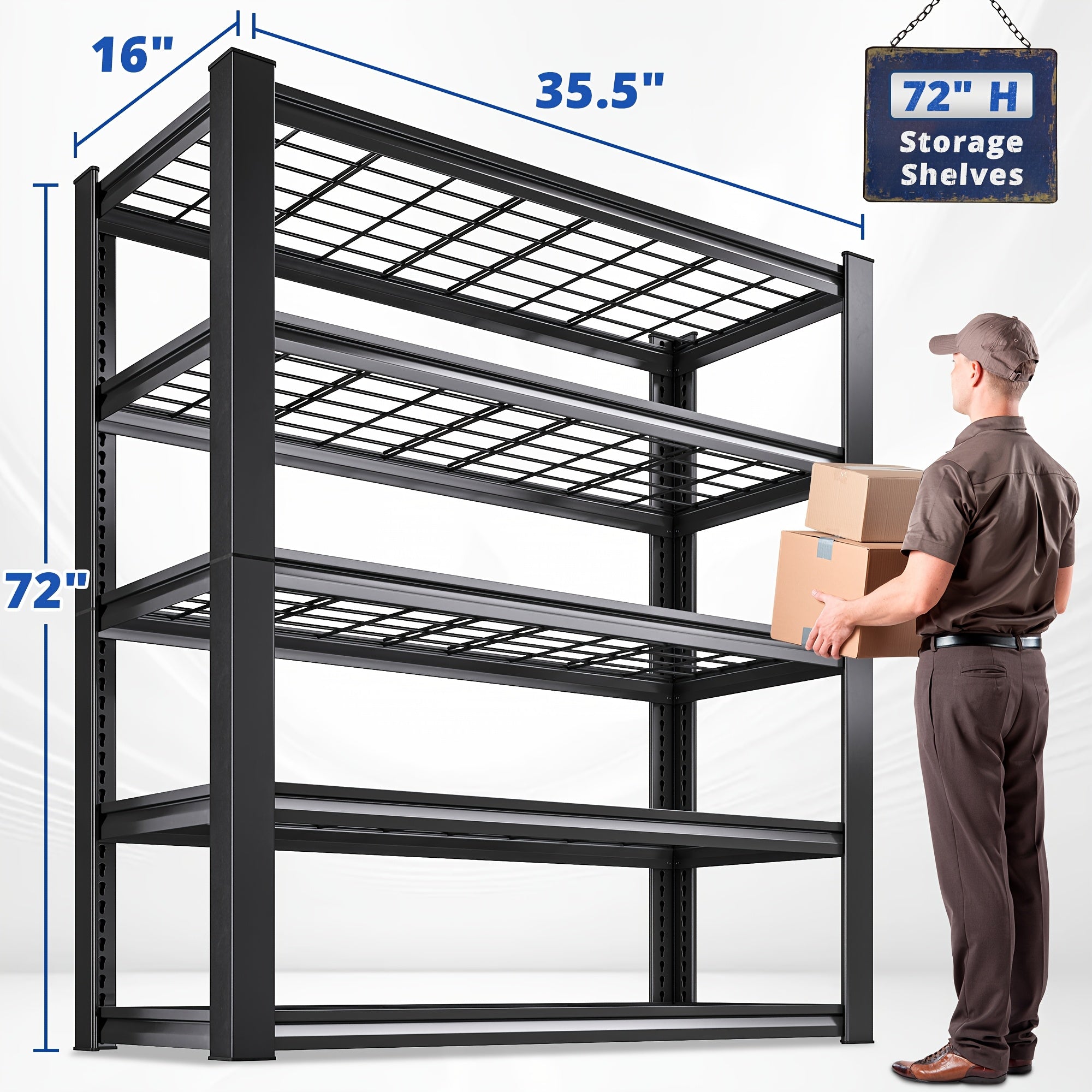 Storage Rack – Double Mesh Shelf - Furniture Storage Shelf Utility Shelves, designed for