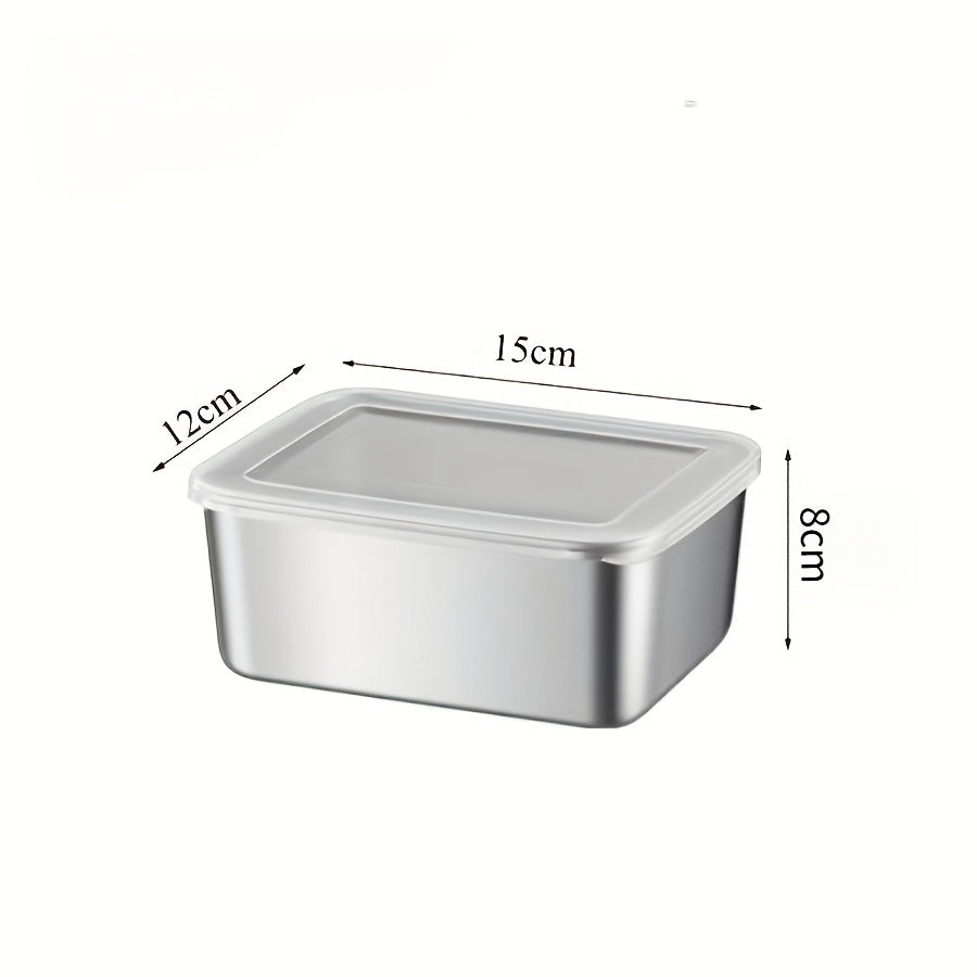 Heavy-Duty 6pcs Refrigerator Storage Organizer – easy-access fridge organization, Food Storage Containers 6pcs Stainless Steel Food Storage Containers Equipped With Compartments For Vegetables, designed for American homes, daily convenience and pract