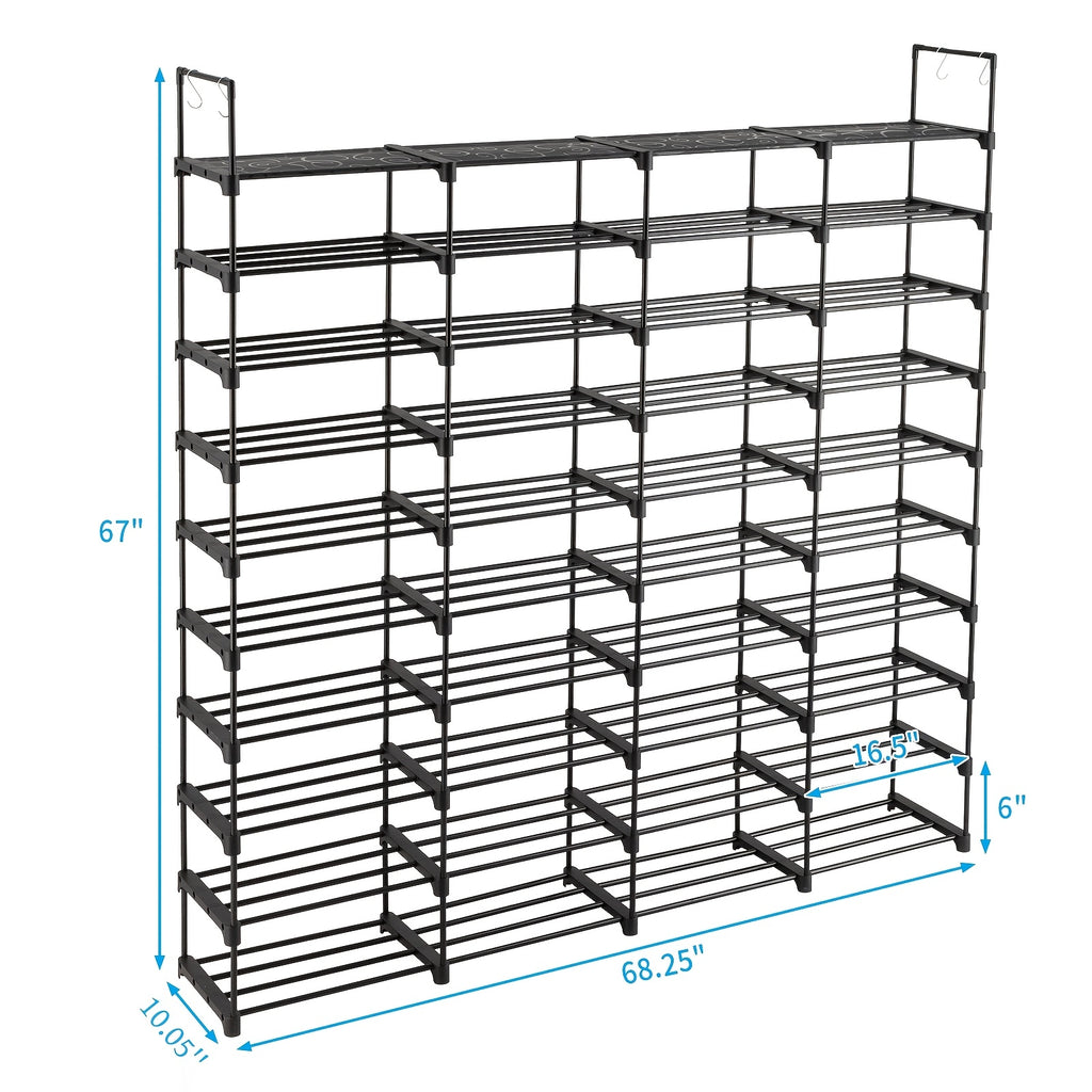Easy-Access Adjustable Home Storage Rack – durable multi-purpose storage, 9 10 Tiers Shoe Rack Storage Organizer Shoe Shelf Organizer Holds 80 Pairs Shoe, designed for American homes, daily convenience and practical gifting