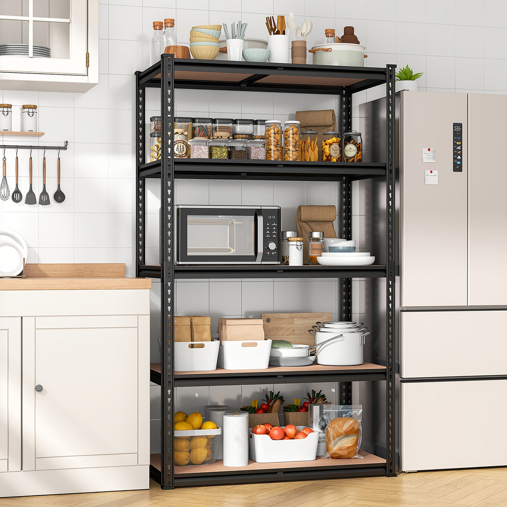 Space-Saving 5 Tier Adjustable Home Storage Rack – durable multi-purpose storage, 2020LBS Storage Shelves 5 Tier 72 H X 35 55 W X 16 DGarage, designed for American homes, daily convenience and practical gifting