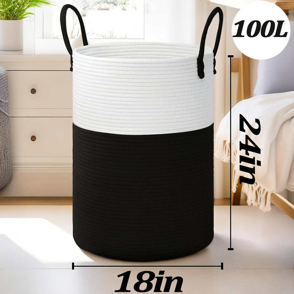 Home Living Essential – Collapsible Laundry Basket Woven Rope Laundry Hamper 12 15gal 15 85gal 21 13gal