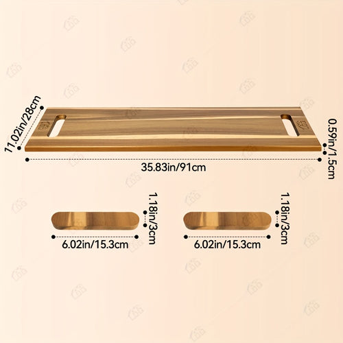 2-Piece Acacia Charcuterie Board Set with Stands – view 2
