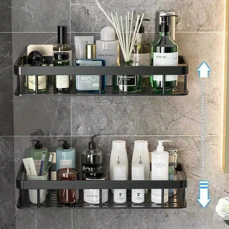 Great Value And Super Easy to Use - 2pcs Shelf Set, Portable Corner Hanging Organization Artifact, Bathroom And Toilet Storage, Very Stable, No Need to Drill Towel Bars, Punch-Free Shelf Sink Wall Storage Rack Kitchen Wall-Mounted Shelf