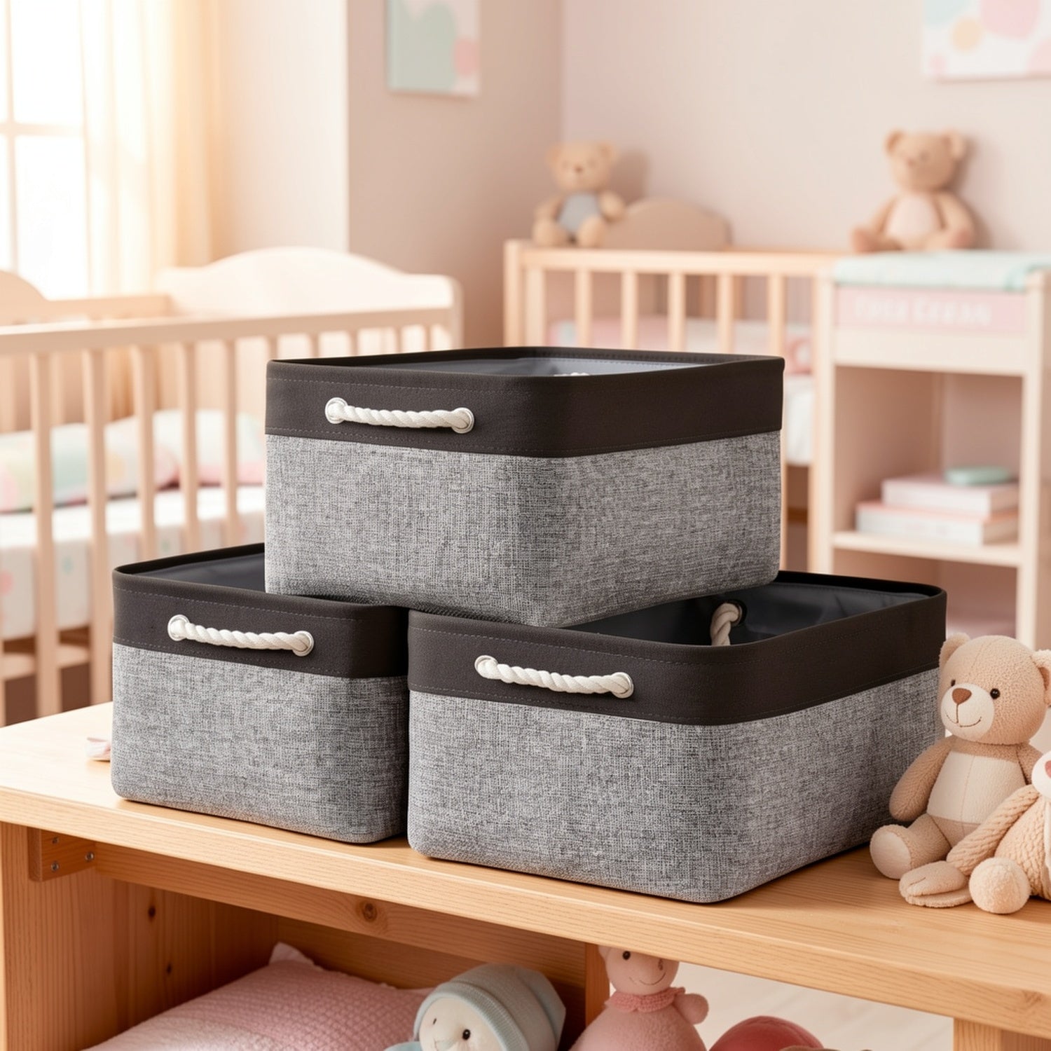 Smart Adjustable Home Storage Rack – durable multi-purpose storage, TheWarmHome Foldable Small Storage Baskets Collapsible Storage Bins Set Works Room Storage Nursery Baskets, designed for American homes, daily convenience and practical gifting
