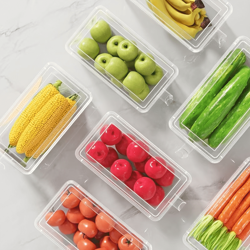 Versatile 3pcs Refrigerator Storage Organizer – easy-access fridge organization, 3pcs of Refrigerator Storage Boxes with Handles Preventing Food from Going Bad and Being, designed for American homes, daily convenience and practical gifting