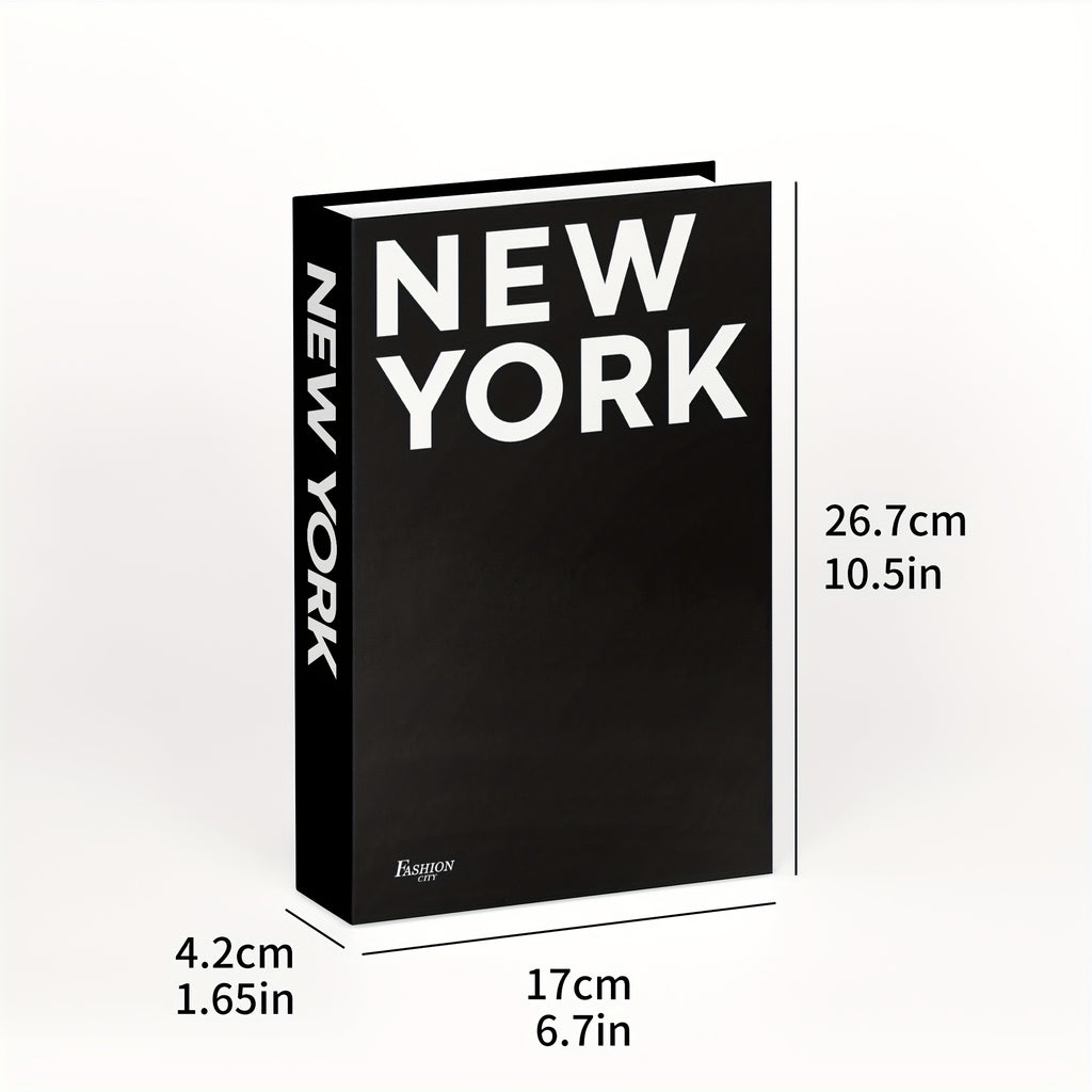 Home Living Essential – Set of 3 Modern Minimalist Faux Books in Black, White, And Beige - Stylish Decorat