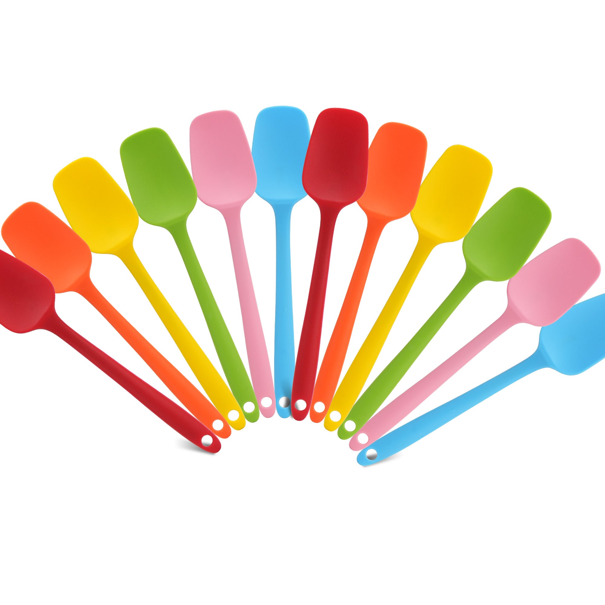 Kitchen Essential – 12 Pack Silicone Spatulas, 8 inch Small Spoon Spatula Heat Resistant Seamless One Piece Design Non-Stick Spatulas Flexible Scrapers Baking Mixing Tool for Cookware, Cooki
