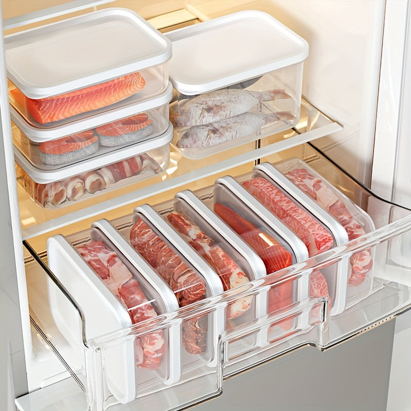 Versatile 4pcs Refrigerator Storage Organizer – easy-access fridge organization, 4pcs 42-ounce Stackable Refrigerator Storage Container with Lid-BPA PP-free Suitable for Meat Fruits and, designed for American homes, daily convenience and practical gi