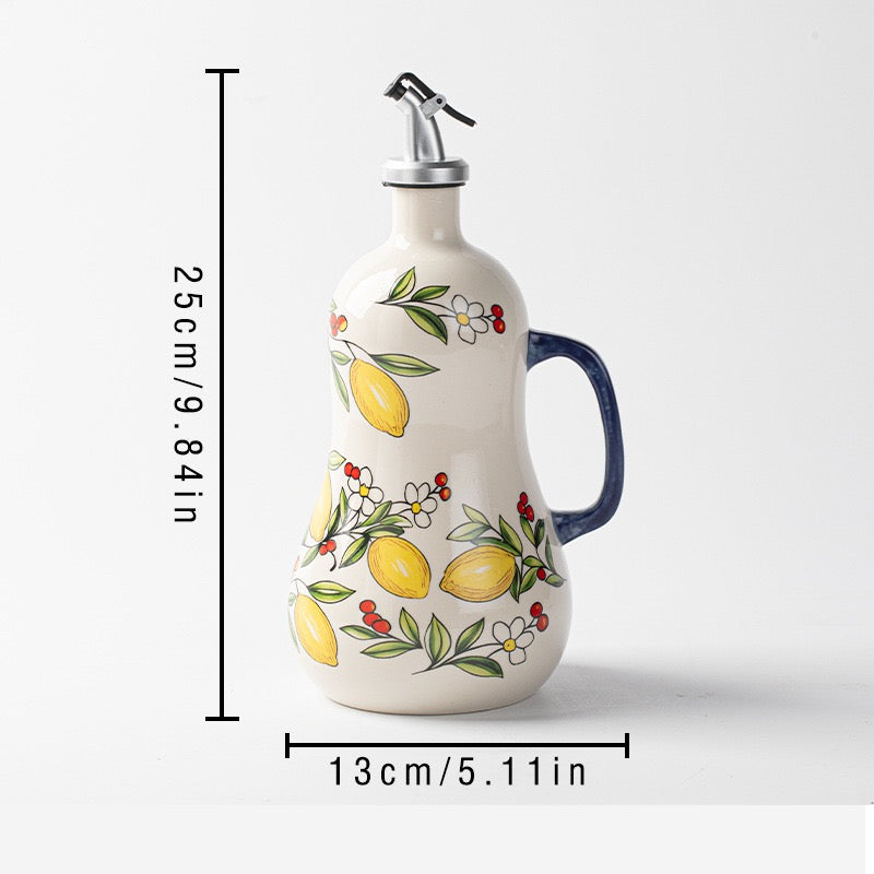 Space-Saving Reusable Drinkware Set – easy-access beverage storage, Ceramic Oil Bottles Ceramic Oil Pots Hand-Painted Ceramic Olive Oil Bottles with Handles Underglaze, designed for American homes, daily convenience and practical gifting