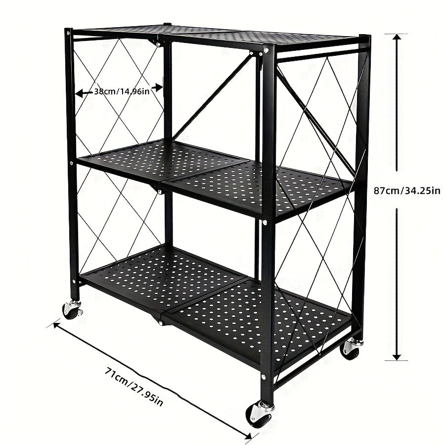 Modern Adjustable Home Storage Rack – durable multi-purpose storage, 3 4 5-Tier Outdoor Storage Rack No Assembly Required Multi-Layer Storage Rack with Wheels, designed for American homes, daily convenience and practical gifting