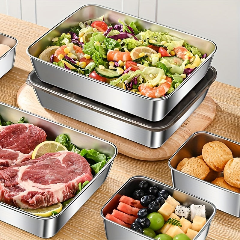Premium 2/5pcs Kitchen Baking Dish Set – oven-ready cooking and serving, 2 5pcs Durable Stainless Steel Food Storage Container Set - Leakproof BPA Free Microwave, designed for American homes, daily convenience and practical gifting