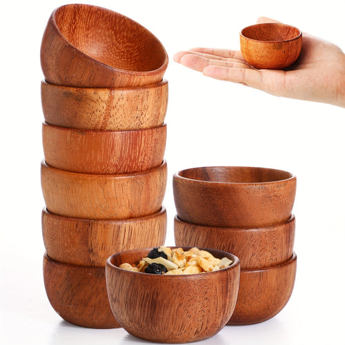 10-Piece Acacia Wood Condiment Bowl Set – view 2