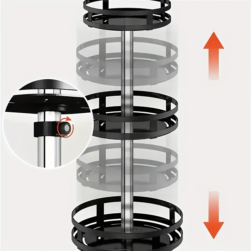 Kitchen Essential – 3-Tier Rotating Kitchen Spice Rack, Metal Turntable, Rotating Spice And Seasoning Storage Rack, Kitchen Spice Jar Organizer, Kitchen Accessories for Modern US Homes, easy